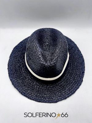CAPPELLO PANAMA RAFFIA NERO - immagine 3