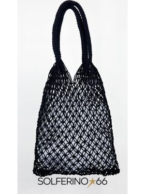 BORSA CROCHET MEDIA NERA