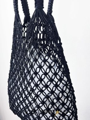 BORSA CROCHET MEDIA NERA - immagine 4