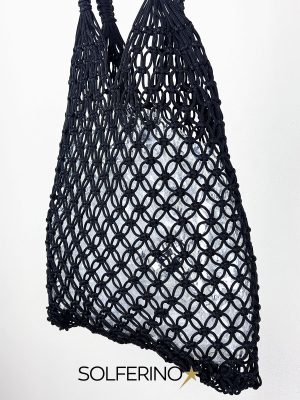 BORSA CROCHET MEDIA NERA - immagine 3
