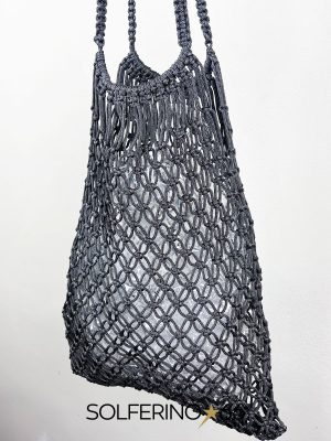 BORSA CROCHET MEDIA ANTRACITE - immagine 3