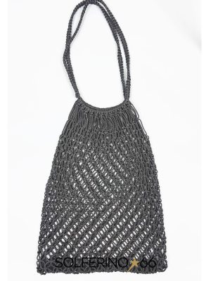 BORSA CROCHET MEDIA ANTRACITE - immagine 2