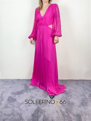 HAVEONE ABITO LUNGO CUT OUT MAGENTA