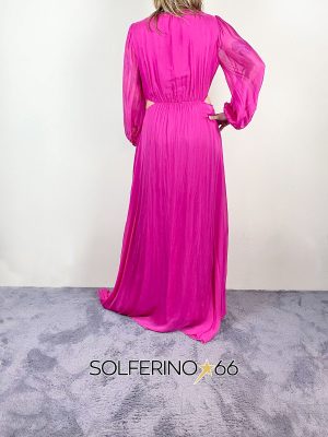 HAVEONE ABITO LUNGO CUT OUT MAGENTA - immagine 2