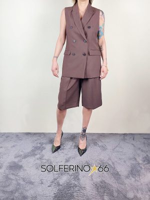 HAVEONE GILET 6 BOTTONI FONDENTE