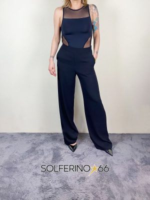KONTATTO PANTALONE MORBIDO NERO