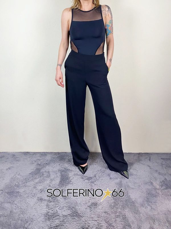 KONTATTO PANTALONE MORBIDO NERO