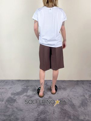 SOUVENIR PRIVèE T-SHIRT SCOLLO V BIANCO - immagine 2