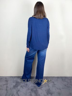 KONTATTO MAGLIA OVER BLU - immagine 2