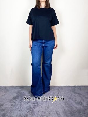 SOUVENIR PRIVèE T-SHIRT GIROCOLLO NERO