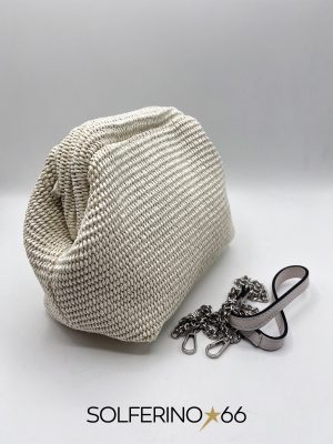 BORSA CLUTCH PAGLIA BIANCA - immagine 2
