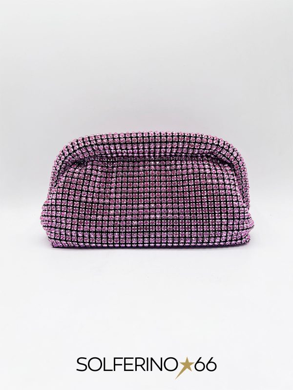 BORSA CLUTCH SWAROVSKI ROSA