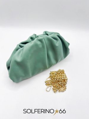 BORSA MINI POUCH VERDE MARE - immagine 2