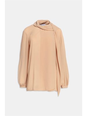 WEILI ZHENG BLUSA IN CREPE NUDE - immagine 4