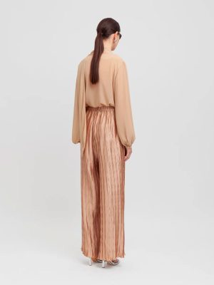 WEILI ZHENG BLUSA IN CREPE NUDE - immagine 3