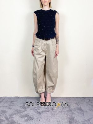 HAVEONE PANTALONE CON CINTURA CAMMELLO - immagine 2