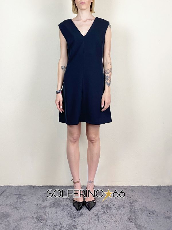 HAVEONE MINI ABITO SCOLLO V NERO