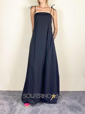 WEILI ZHENG ABITO BALLOON IN POPELINE BLACK
