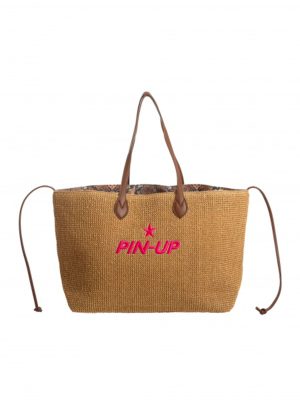 PIN-UP Stars BORSA TOTE ANACONDA DOUBLE FACE MARRONE - immagine 2