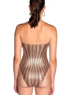 PIN-UP Stars COSTUME DA BAGNO INTERO OPTICAL MARRONE - immagine 3
