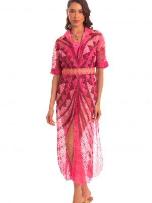 PIN-UP Stars CHEMISIER LUNGO INTRECCIO AFRICANO ROSA