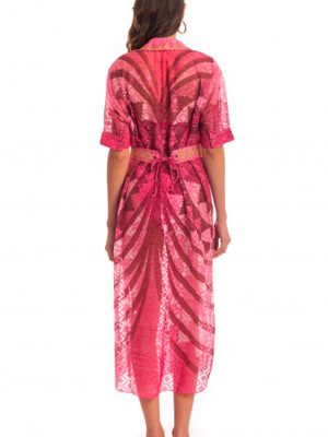 PIN-UP Stars CHEMISIER LUNGO INTRECCIO AFRICANO ROSA - immagine 2