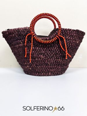 CESTA PAGLIA MARRONE