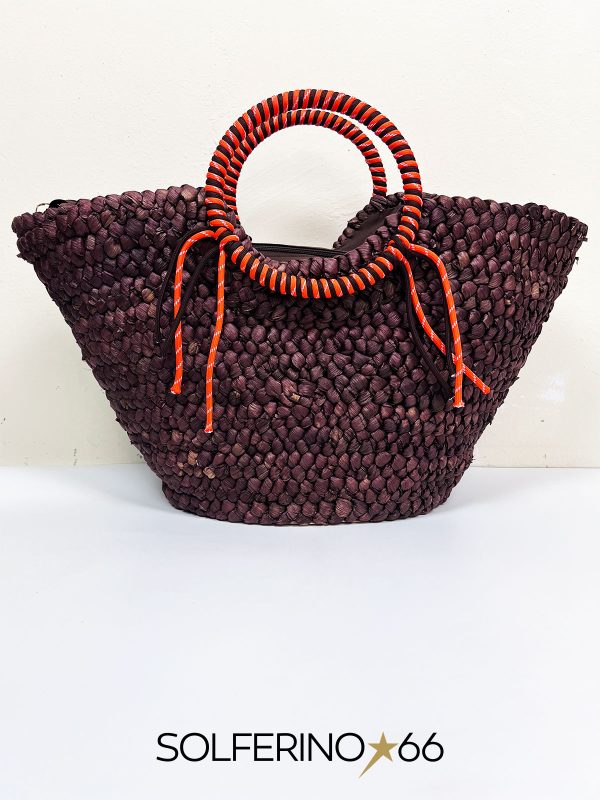 CESTA PAGLIA MARRONE