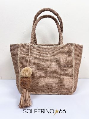 BORSA RAFIA ECRÙ