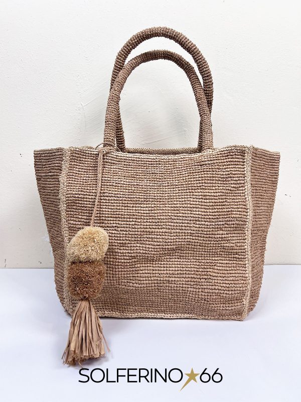 BORSA RAFIA ECRÙ