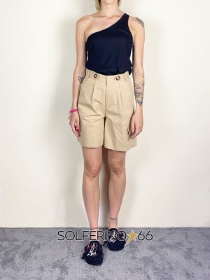 WEILI ZHENG BERMUDA IN CANVAS ECRU'