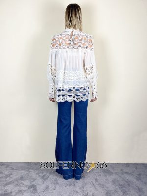 SOUVENIR PRIVéE BLUSA MACRAME' PANNA - immagine 3