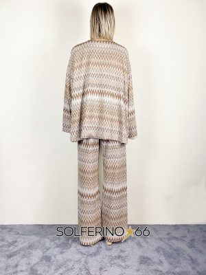 HAVEONE KIMONO FANTASIA ZIG ZAG SABBIA - immagine 3