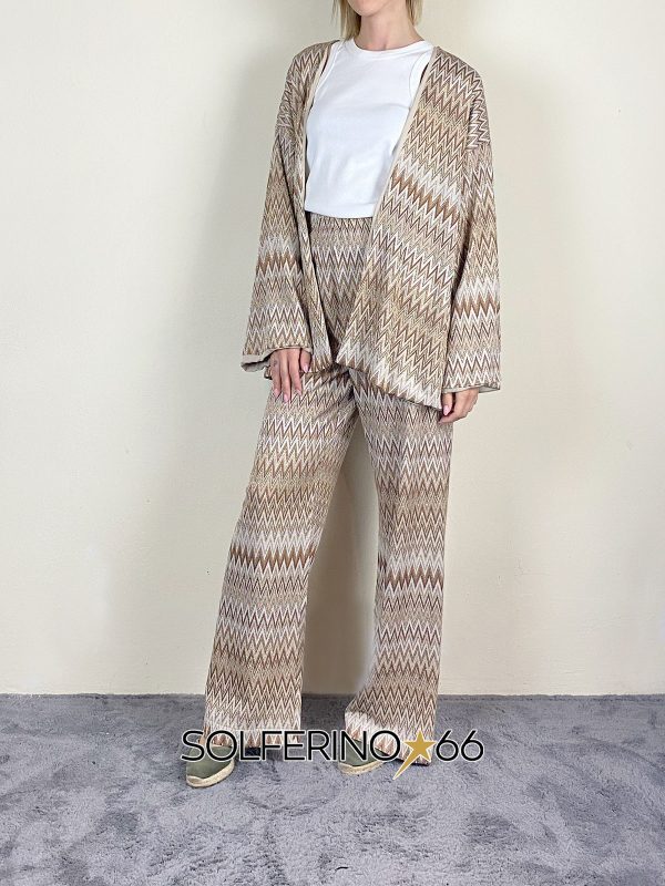 HAVEONE KIMONO FANTASIA ZIG ZAG SABBIA