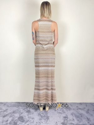 HAVEONE ABITO VOGATORE FANTASIA ZIG ZAG SABBIA - immagine 2
