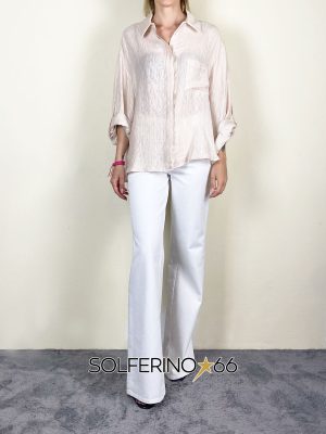 HAVEONE CAMICIA RISVOLTI SABBIA
