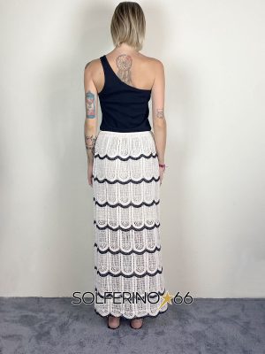 KONTATTO LONGUETTE MACRAME' PANNA/NERO - immagine 2