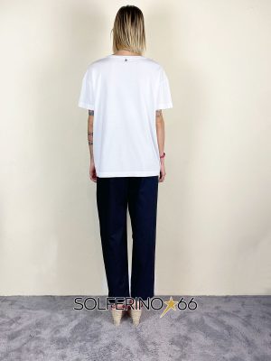 SOUVENIR PRIVèE T-SHIRT OVER CRISTALLI BIANCO - immagine 3
