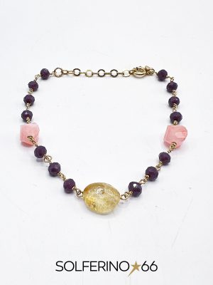 BRACCIALE DORATO ROSARIO TRE SFERE