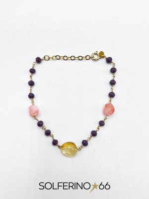 BRACCIALE DORATO ROSARIO TRE SFERE - immagine 2