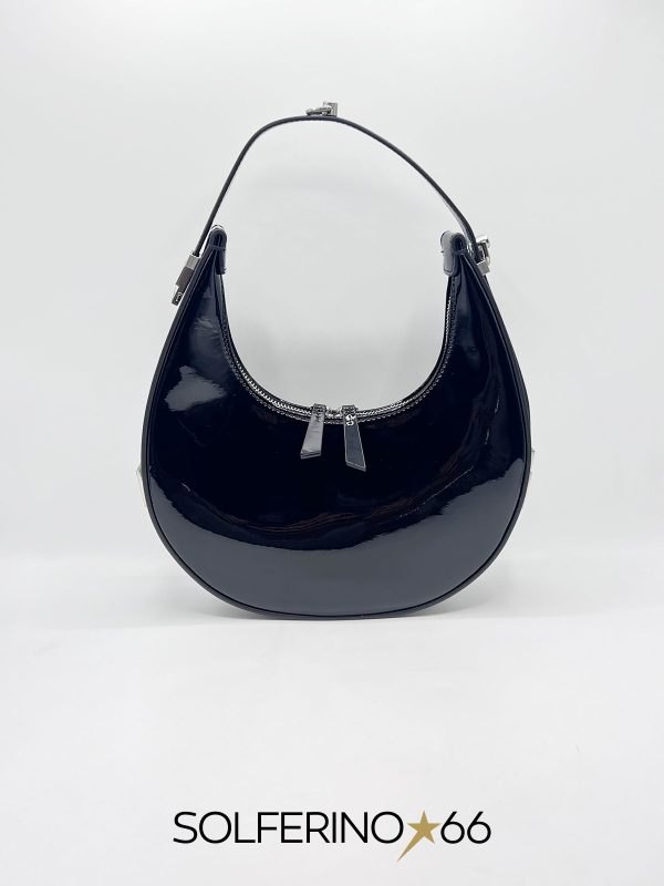 MOON BAG  SMALL VERNICE NERA