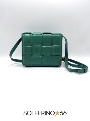 MINI BORSA PATTA INTRECCIO VERDE