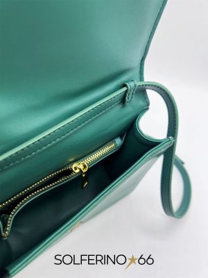 MINI BORSA PATTA INTRECCIO VERDE - immagine 3