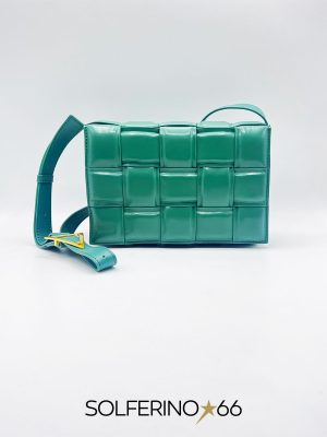BORSA PATTA INTRECCIO VERDE
