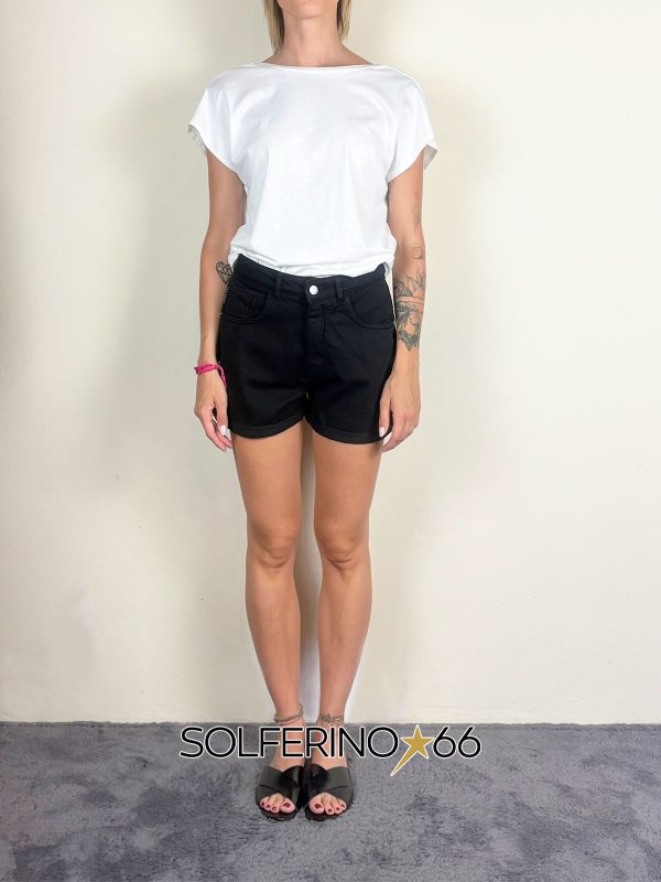 HAVEONE SHORTS RISVOLTO NERO