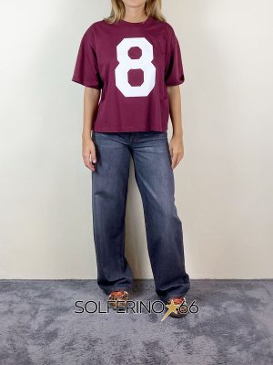 8PM FLORA T-SHIRT VINO