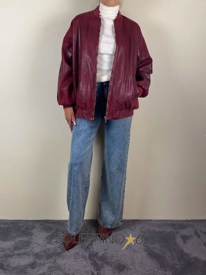 DON'T@ME BOMBER SPALMATO BORDEAUX/RED