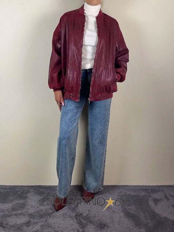 DON'T@ME BOMBER SPALMATO BORDEAUX/RED