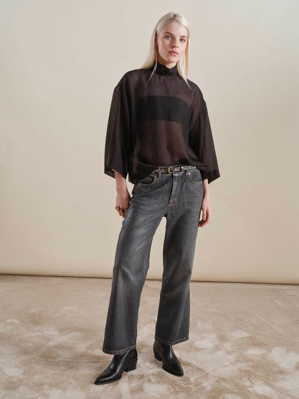 8PM KITTY BLUSA NERO