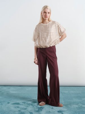 8PM MARIGOLD-B PANTALONE BORGOGNA